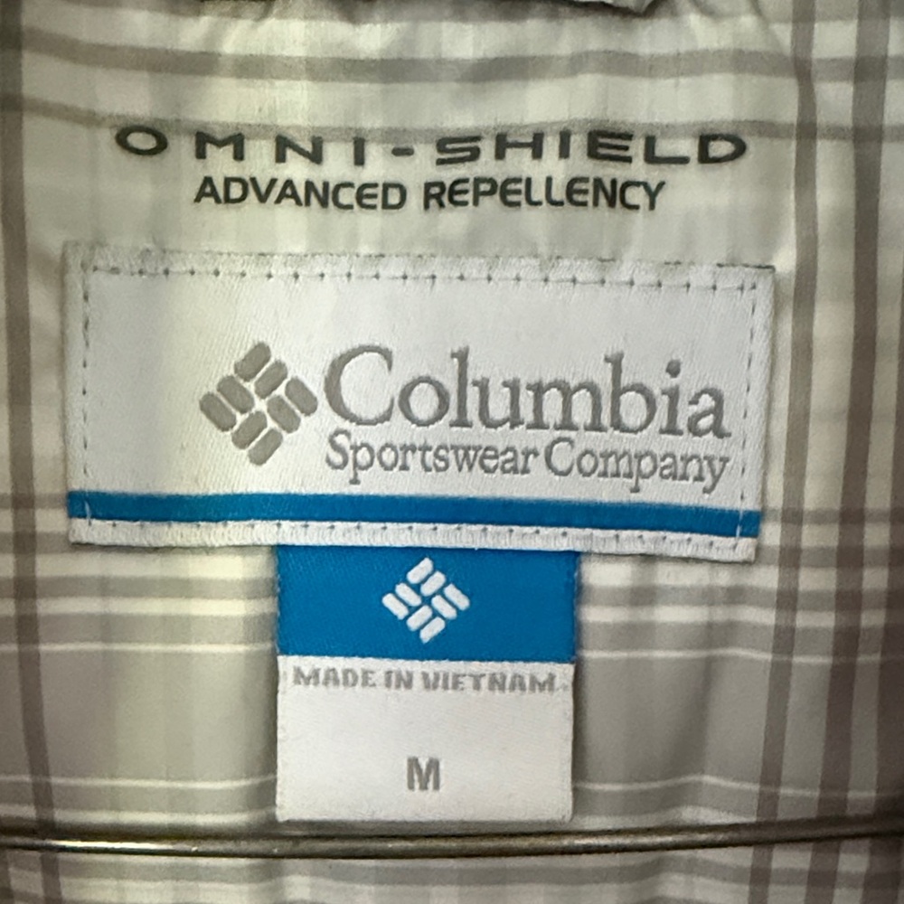 Columbia Cream Plaid Puffer Vest - Picture 2 of 7
